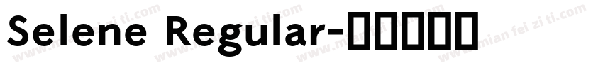 Selene Regular字体转换